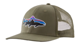 Pet Patagonia Unisex Fitz Roy Trout Trucker Hat Basin Green