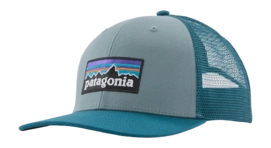 Pet Patagonia Unisex P-6 Logo Trucker Hat Blue Sage