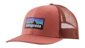 Pet Patagonia Unisex P-6 Logo Trucker Hat Potters Red