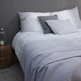 Dekbedovertrek House in Style Pistoia White Grey Linnen