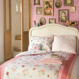 Parure de Lit Room Seven Pivoines Rouge Coton
