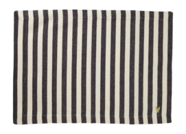 Placemat Zusss Streep Antracietgrijs / Wit