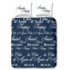 Dekbedovertrek Good Morning Plage Blauw Katoen