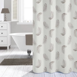 Rideau de Douche Sealskin Plumes Taupe