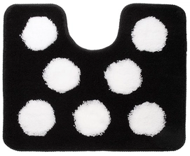 WC-Matte Sealskin Polka Schwarz