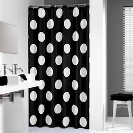 Duschvorhang Sealskin Polka Schwarz