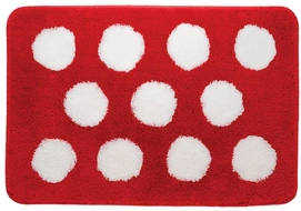 Tapis de Bain Sealskin Polka Rouge