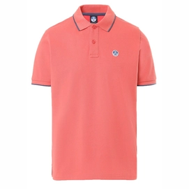 Polo North Sails Men SS Polo With Graphic Spiced Coral