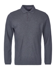 Polo Barbour Men Essential LS Tartan Pique Polo Shirt Slate Marl