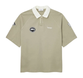 Polo Bareen Unisex Oversized Short Sleeve Polo Laurel Oak