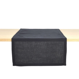 Tafelloper Libeco Polylin Washed Sulfur Black Linnen (Set van 2)-51 x 144 cm