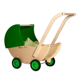 Poppenwagen Hout Groen Van Dijk Toys