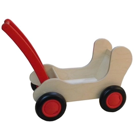 Poppenwagen Combi Hout Rood Van Dijk Toys