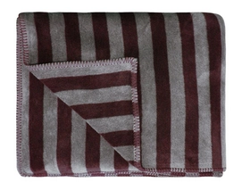 Plaid Marc O'Polo Classic Fleece Stripe Port Wine