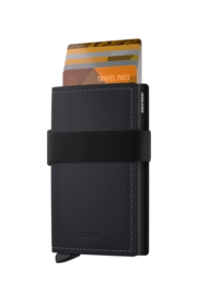 3---Matte Leather - Bandwallet - Black - Black - Cards