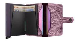 3---Crunch - Miniwallet - Pink - Dark Purple - Open