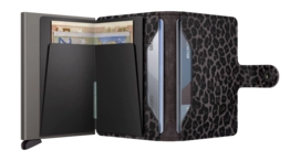 3---Leo - Miniwallet - Grey - Earth Grey - Open