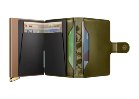 4---Stitch Floral+ - Miniwallet - Olive - Sand+ - Open