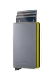 3---Matte Silmwallet - Grey & Lime - Lime - Cards