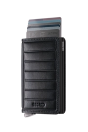 4---Emboss Lines+ - Slimwallet - Black - Black+ - Cards