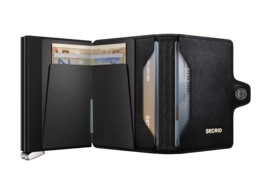 4---Emboss Lines+ - Twinwallet - Black - Black+ - Open