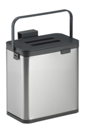 Prullenbak Kela Plata GFT Zilver 2,1 L