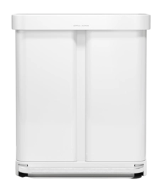 Prullenbak Simplehuman Liner Pocket Wit Staal 34+24L