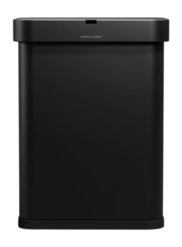 Prullenbak Simplehuman Rechthoekig Met Sensor Matzwart Staal 58L
