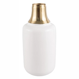 Vase PT Living Shine Iron Enamel White Large