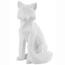 Statue PT Living Origami Fox Polyresin Large Matte White