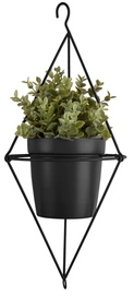Flower Pot PT Living Spatial Diamond Iron Black