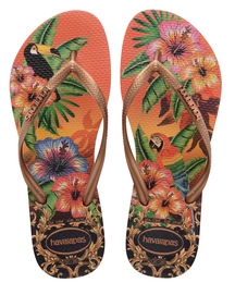 Slipper Dames Havaianas Slim Tropical Pumpkin/Old Gold