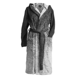 Badjas Pure Gradient Grey Katoen Badstof Essenza