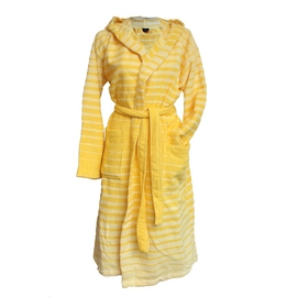 Badjas Pure Stripe Banana Katoen Badstof Essenza