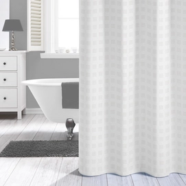 Rideau de Douche Sealskin Quadretta Blanc