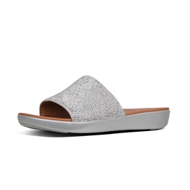 FitFlop Sola™ Crystalled Slide Silver