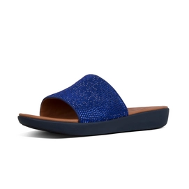 FitFlop Sola™ Crystalled Slide Illusion Blue