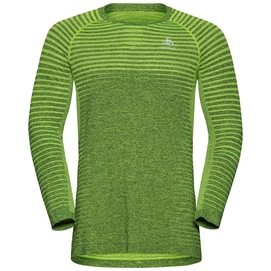 T-shirt de Sport Odlo Homme LS Crew Neck Essential Seamless Lime Green Melange