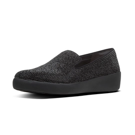 FitFlop Audrey Shimmercrystal Loafer Black