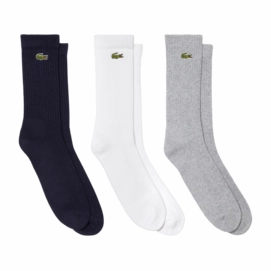 Chaussettes Lacoste Unisexe RA4182 Silver Chine/White-Navy Blue