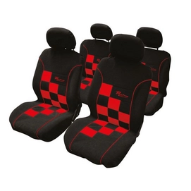 Stoelhoesset Carpoint Racing Rood Airbag (8-delig)