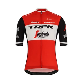 Maillot de Cyclisme Santini Men Trek-Segafredo Blend Shortsleeve Full Zip Jersey Red