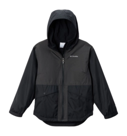 Regenjas Columbia Girls Rainy Trails II Fleece Lined Jacket Black Regular Fit