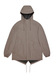 Rain Jacket RAINS Unisex Fishtail Jacket W3 Cinder