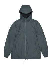 Rain Jacket RAINS Unisex Storm Breaker W3 Dark Grey
