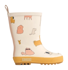 Regenlaars Liewood Kids Mason Thermo Rainboot Cats And Dogs / Sandy