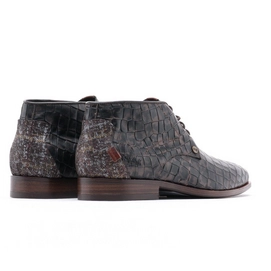 Veterschoen Rehab Gregory Croco Army Dark Brown
