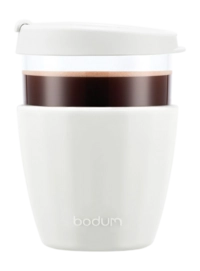 Reisbeker Bodum Joycup Glas Met Siliconen Hoes Wit 400 ml