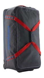 Reistas Patagonia Unisex Black Hole Wheeled Duffel 100L Smolder Blue w/Amanita Red