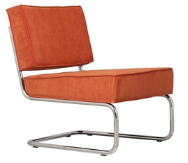 Fauteuil Zuiver Ridge Lounge Rib Oranje